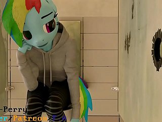 Futanari only slightly vaso sanitário