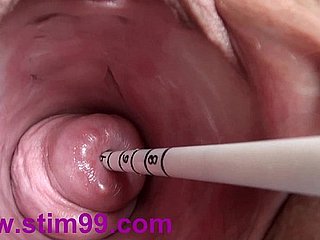 Extreme Echt Cervix Ficken Insertion japanische Klänge und Objekte in Uterus