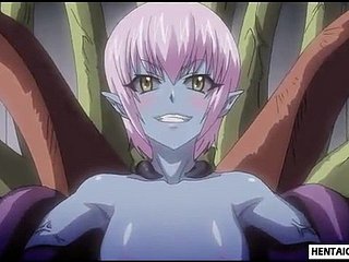 Hentai babe gets caught and fucked