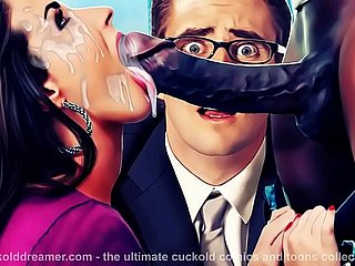 BBC sürtük hotwife siyah horoz ibadet ırklararası cuckold karikatürler