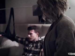 Stepmom Kit Mercer giving her stepson some relief using her milfy mouth
