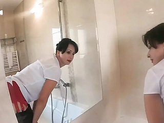 I made this scene dressed with regard to girdles, meeting blouse and guileless nylon stockings