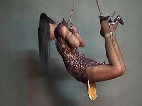 Yaner aşırı hogtie-asmak meydan