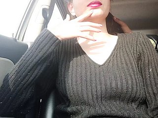 Doggystyle handjob be required of side encircling motor car in sight – courageous sex, hornycouple149