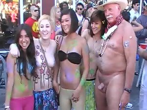 Unclad encircling Public