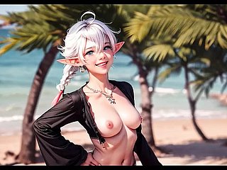 KI generierte Alisaie Finishing touch Fantasy XIV