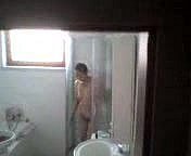 Chinese of age granny in shower