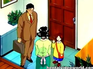 Hentai żona schwytany przez grupę lubieżnych mężczyzn