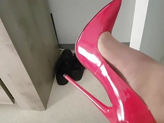Minha esposa whith novos saltos vermelhos