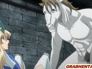 bigtits کے ساتھ hentai شہزادی وحشیانہ doggystyle کے گھوڑے عفریت کی طرف سے گڑبڑ