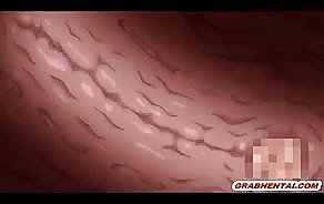 Аниме студентки с Bigtits пойманы щупальцами и е
