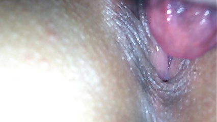 Licking my college girlfriend juicy wet amateur shaved pussy pov close up